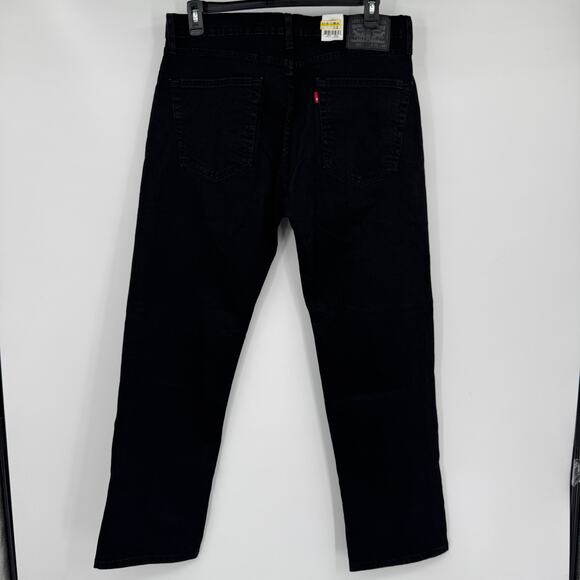 Levi's Mens Black 505 Straight Leg Denim Jeans Dark Wash Mid Rise NWT 36x32 - Picture 6 of 11